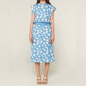 Compania Fantastica Petal Print Floral Midi Dress size Small